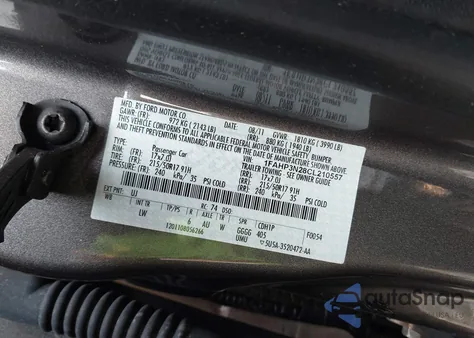 2012 Ford Focus Titanium z USA, uszkodzony, nr VIN 1FAHP3N28CL210557